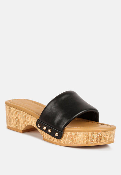 minny textured heel leather slip on sandals-17