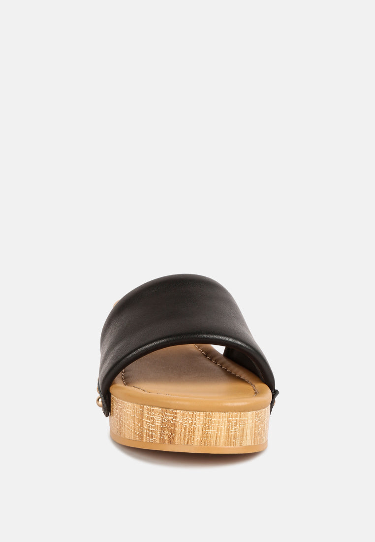 minny textured heel leather slip on sandals-18