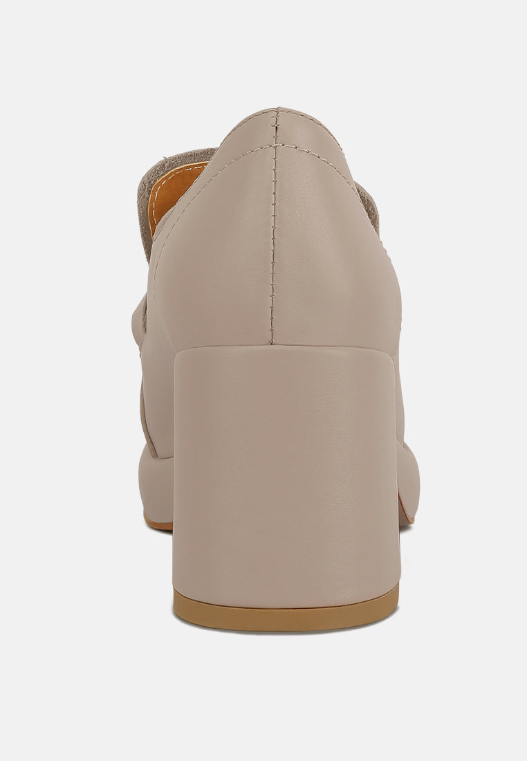 morgan metallic embellishment leather platform loafers-4