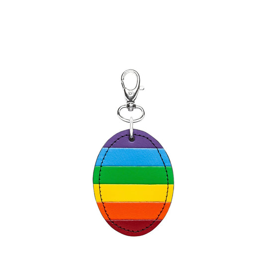 Oval Leather Bag Charm Pride-0