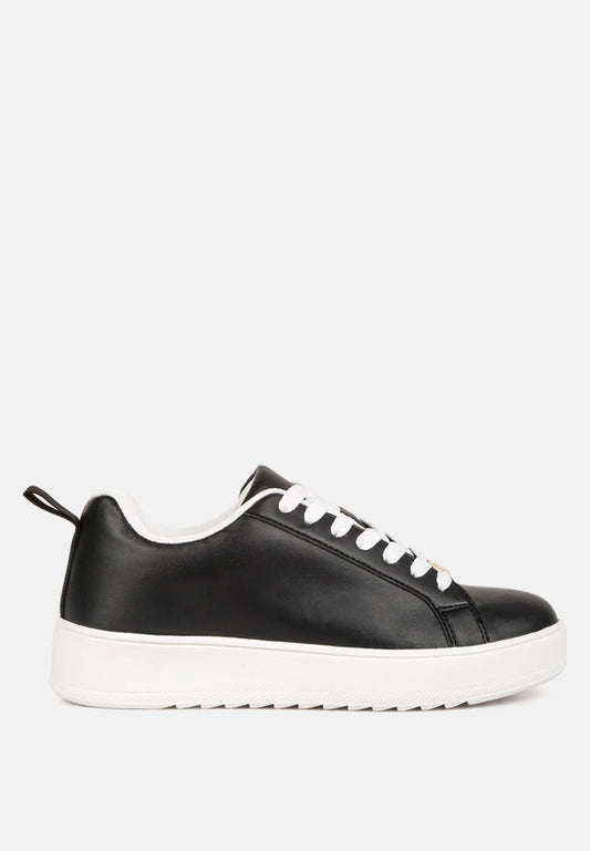 rouxy faux leather sneakers-0