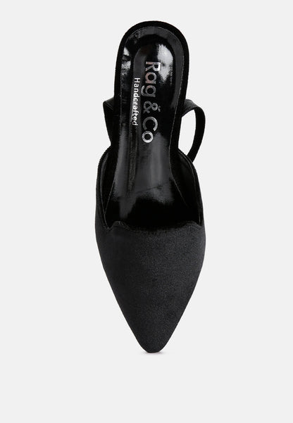 salome black velvet luxe jewelled flat mules-19