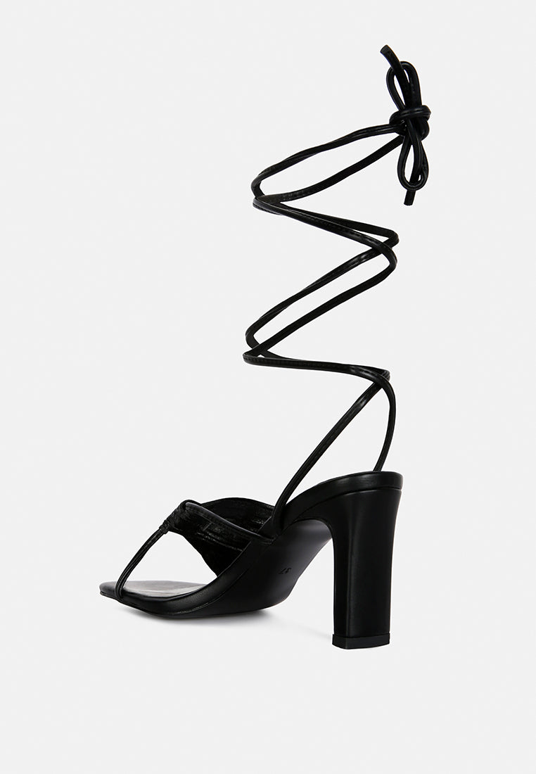 xuxa metallic tie up italian block heel sandals-7