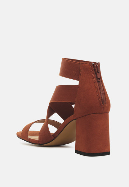 benicia elastic strappy block heel sandals-7